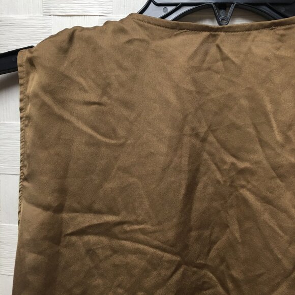 boston proper gold satin blouse size 12 - Picture 9 of 13